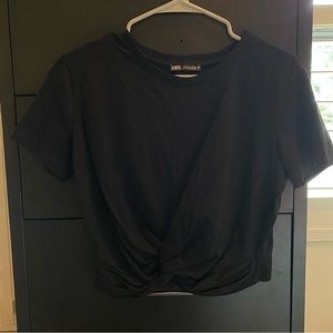 Zara black knot top